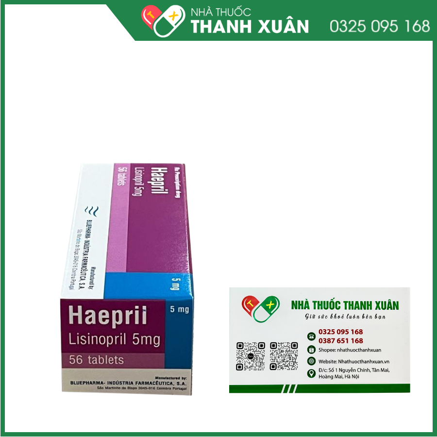 Heapril 5 mg điều trị tăng huyết áp, suy tim, nhồi máu cơ tim cấp